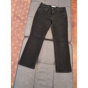 Levis Classic Rise Straight Leg Demi Curve Jeans 505 Sz 8 S/C Women Black